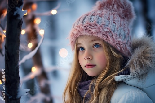 A small girl in a snowy forest © Ingenious Buddy 