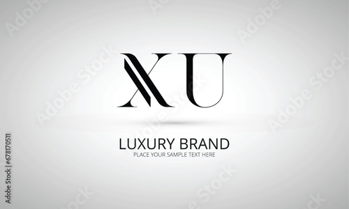 XU X xu initial logo | initial based abstract modern minimal creative logo, vector template image. luxury logotype logo, real estate homie logo. typography logo. initials logo photo