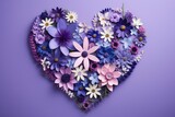 Floral Heart Composition for Mother's Day Celebration