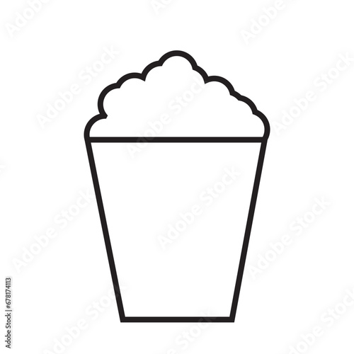 popcorn icon vector illustration eps