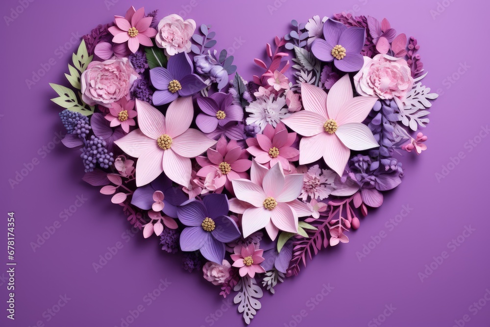 Floral Heart Design for Mother's Day Celebration