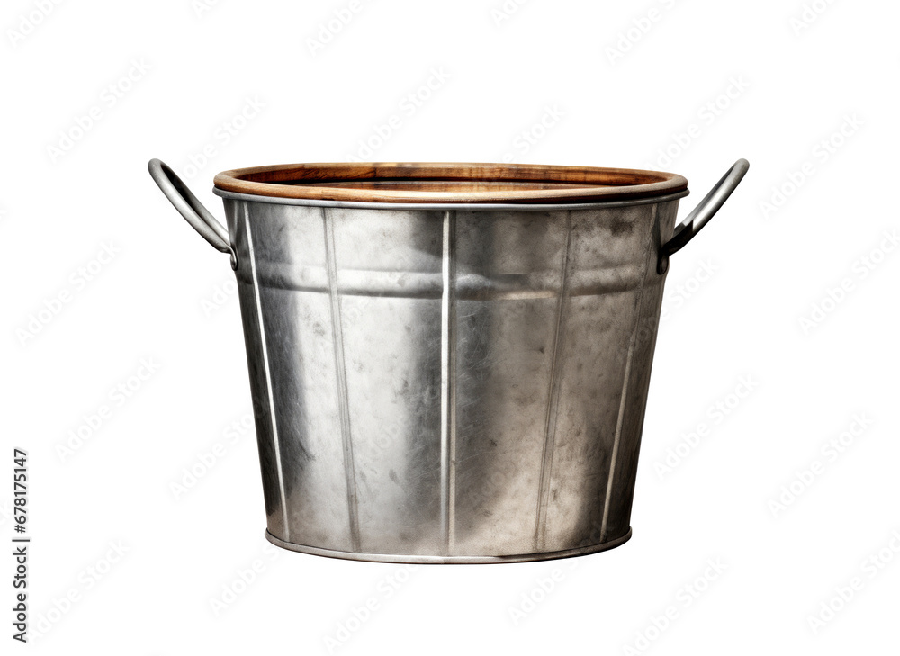 Metal bucket isolated on white background with clipping path. Metal bucket isolated on white background with clipping path.