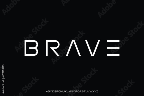 Modern clean futuristic alphabet display font vector. Abstract sans serif typography style