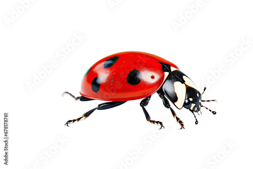 Isolated Realistic 8K Ladybug on Transparent Background, PNG, Generative Ai