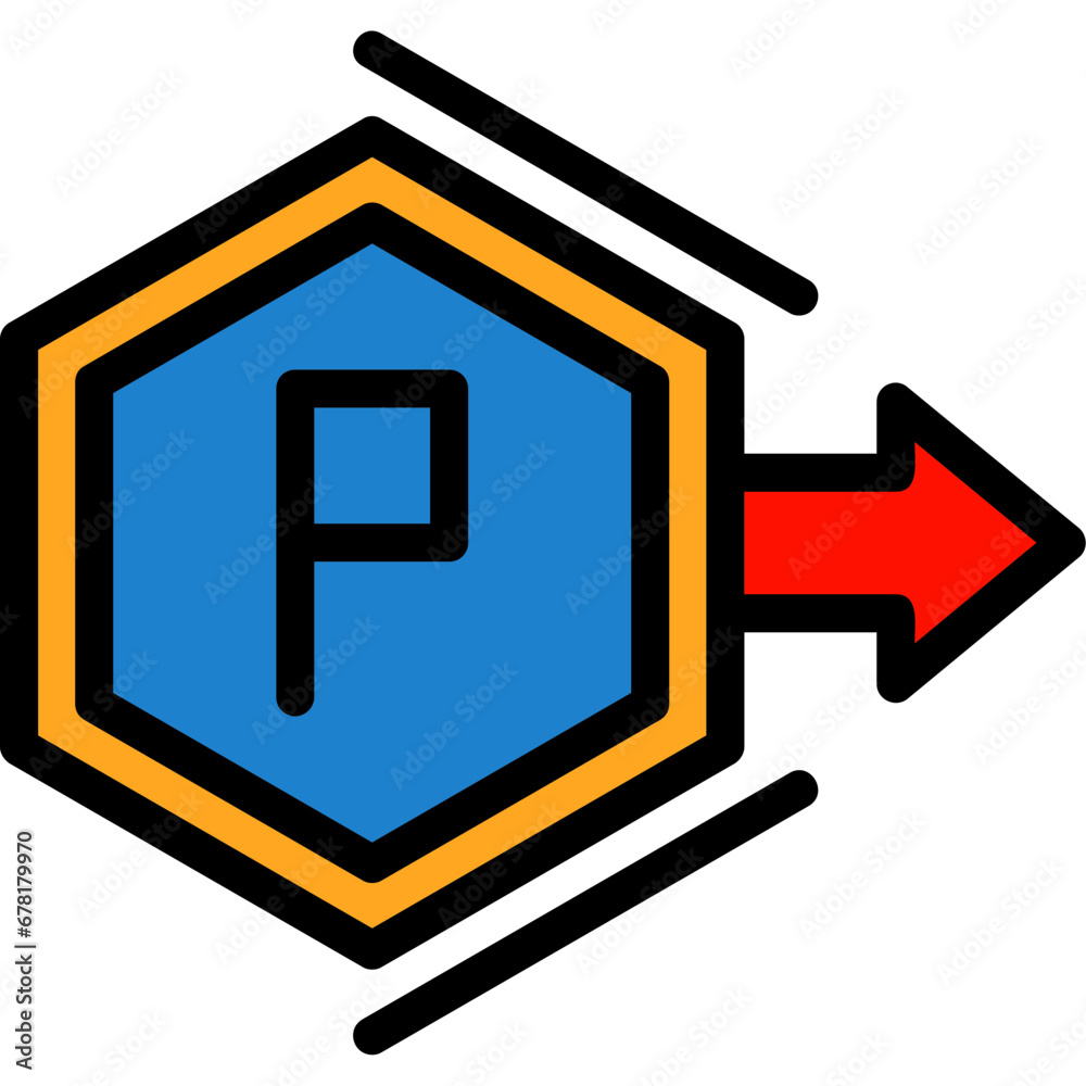 Parking permitted zone Icon Parking permitted zone Icon