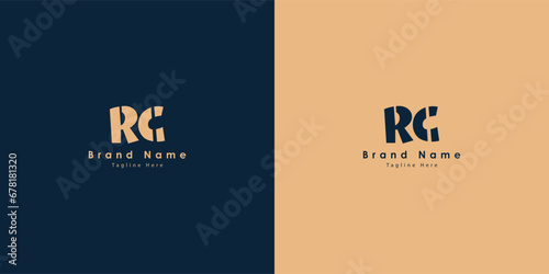 RC Letters vector logo design