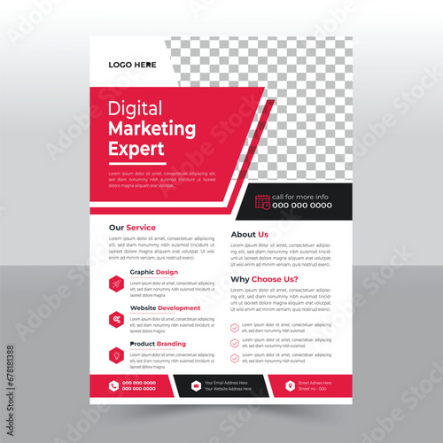  Corporate business flyer template design, abstract business flyer and creative design, vector template design marketing, business proposal,  promotion flyer,