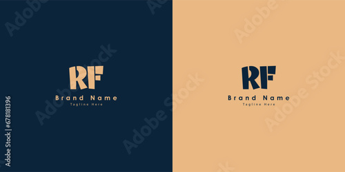 RF Letters vector logo design