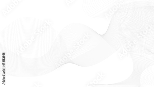White luxury lines blend smooth wave flowing abstract background vector illustration.
