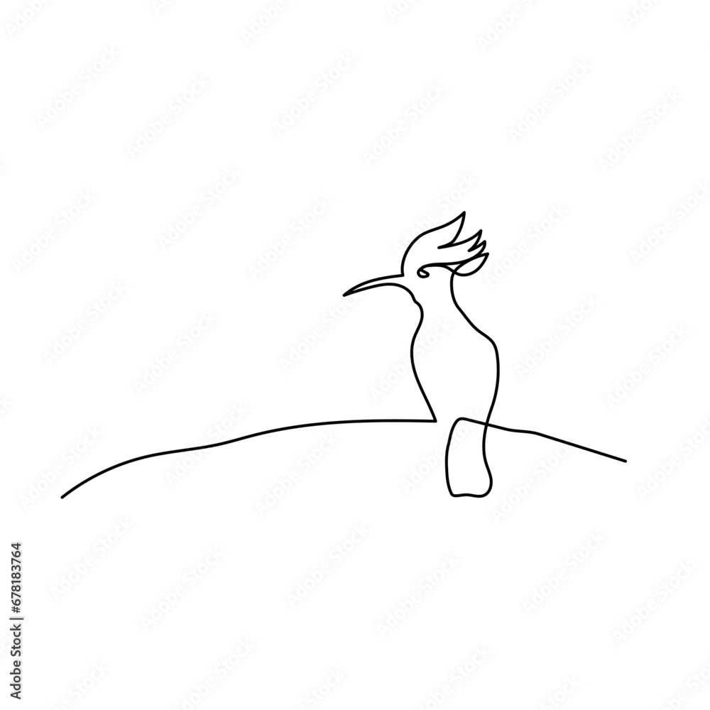 Obraz premium Bird one line art stock vector