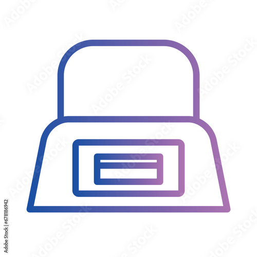 Bag Gym Pocket Gradient Outline Icon