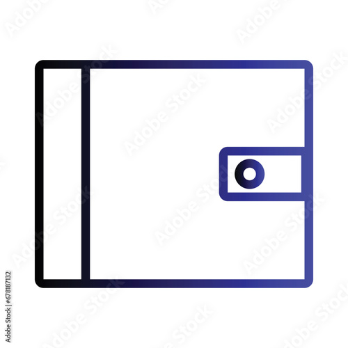 Pocket Pouch Wallet Gradient Outline Icon