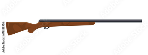 Hunting Shotgun Rifle Vector Illustration
