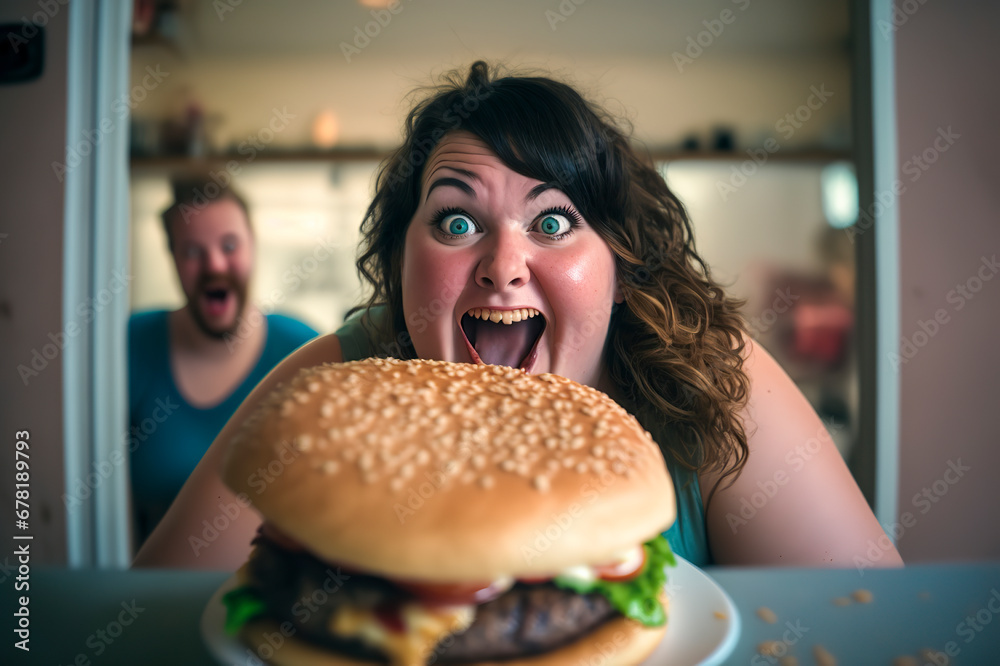Sweet Indulgence: Close-Up of a Large Burger in a Diner, Illuminated by Soft Lighting, ai generative Sweet Indulgence: Close-Up of a Large Burger in a Diner, Illuminated by Soft Lighting, ai generative