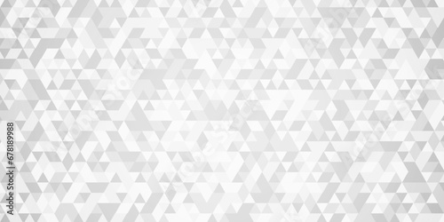 Modern abstract seamless geometric white pattern background with lines Geometric print composed of triangles. white triangle tiles pattern mosaic background. Abstract pattern gray Polygon Mosaic.