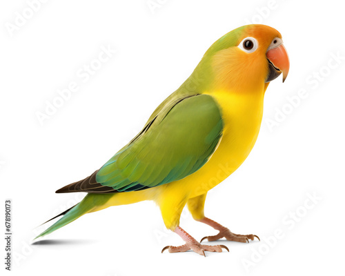 cute yellow-green lovebird
