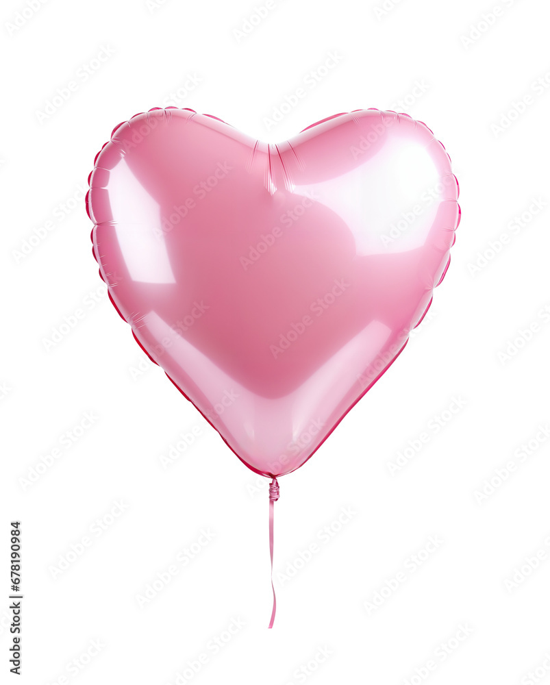 Pink heart shaped balloon png, isolated on white or transparent ...
