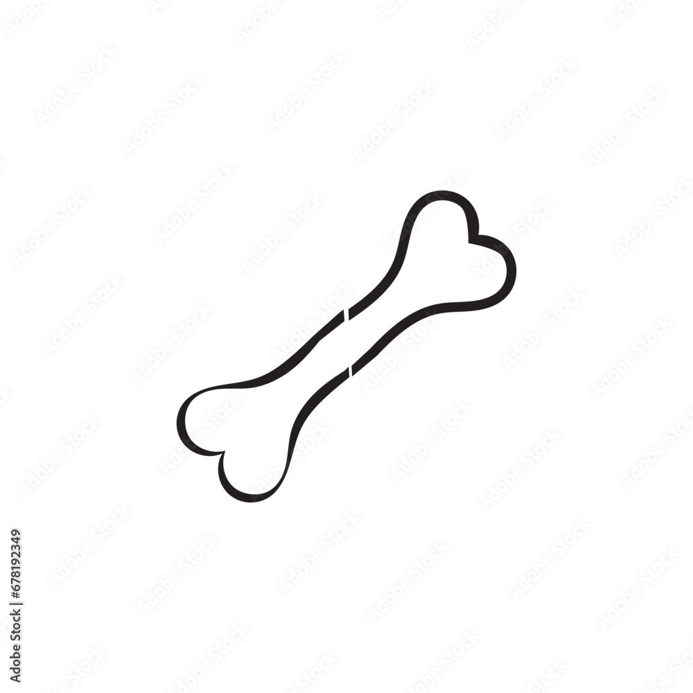 Dog bone logo vector illustration icon Dog bone logo vector illustration icon
