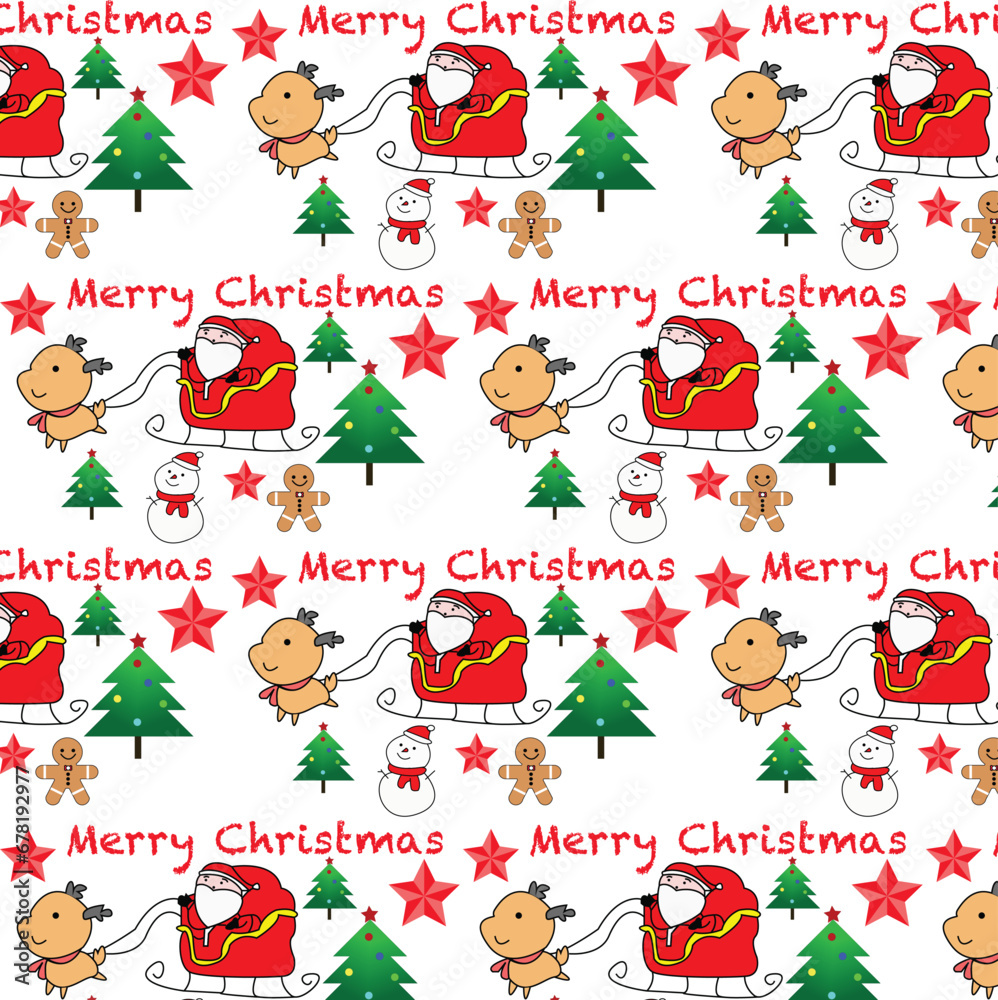 Fototapeta premium seamless pattern with Christmas wrapping