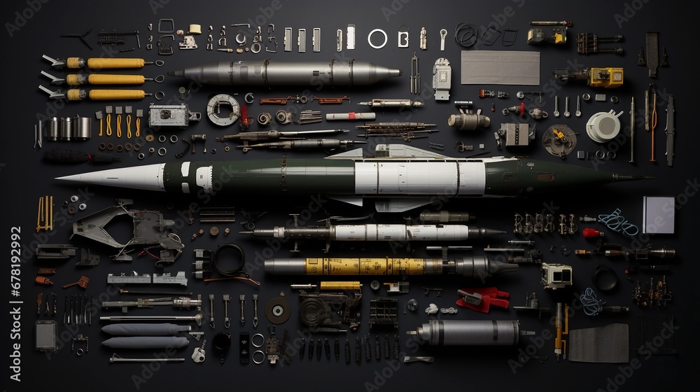 Design of a modern missile, new military technology, reverse engineering, armament of the army