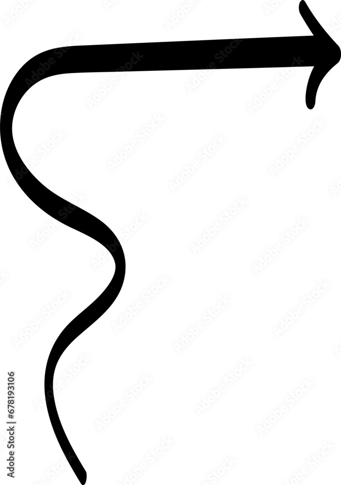 Swirl arrow line illustration