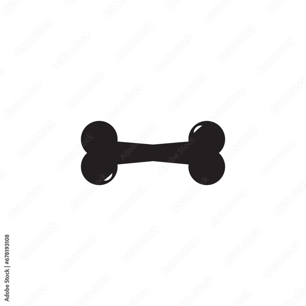 Dog bone logo vector illustration icon Dog bone logo vector illustration icon