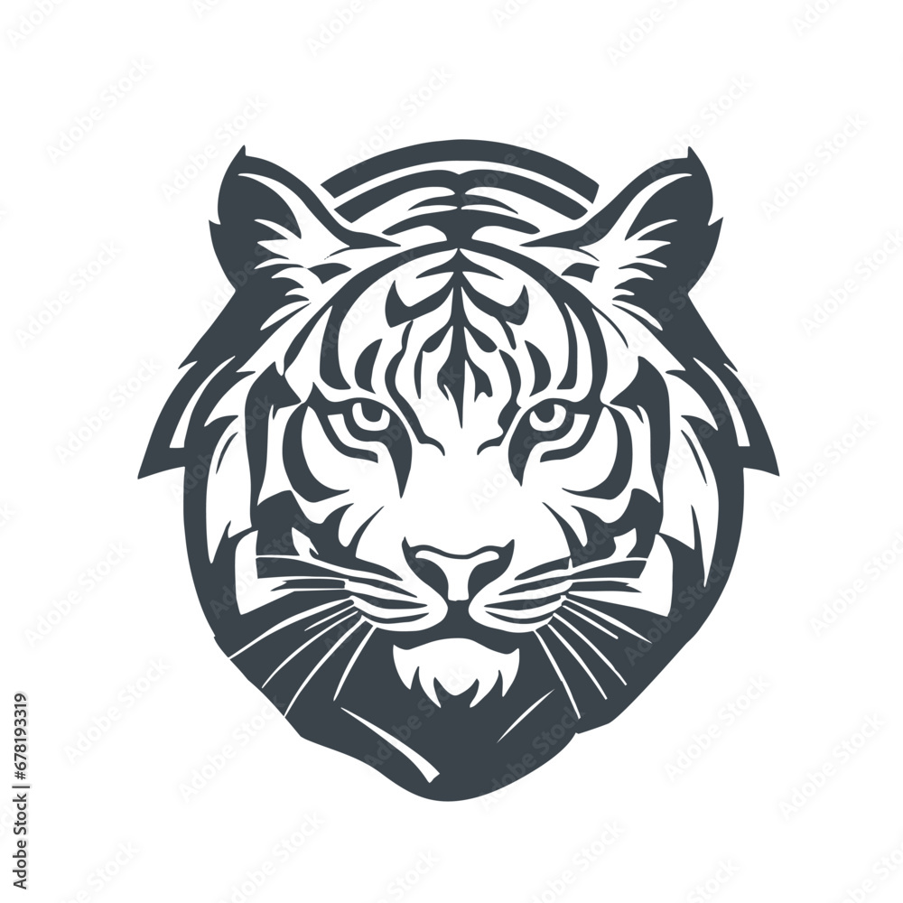 Tiger icon concept design stock illustration