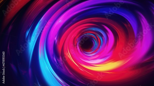 Neon light colorful swirl background. Abstract beautiful galaxy glow lights wallpaper. Bright multicolor spectrum glowing curvy lines Creative fantastic illustration. Futuristic energy concept.