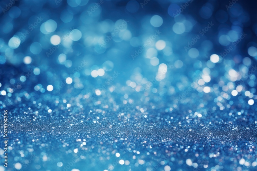 blue sparkle glitter bokeh abstract background