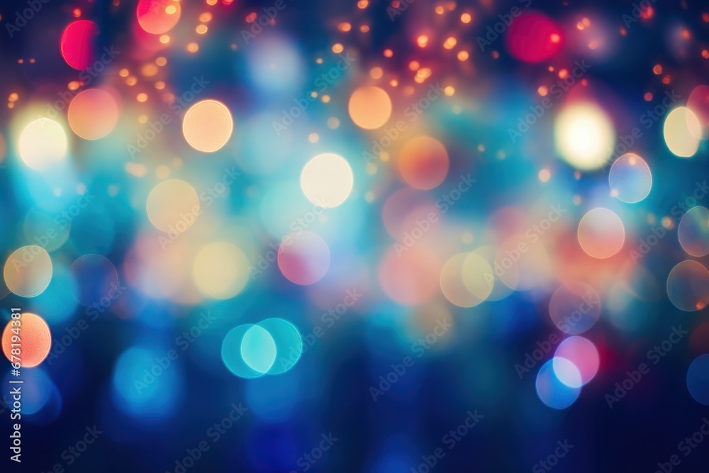 Multicolored glittery lights bokeh. Abstract Christmas background