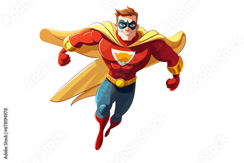 Dynamic Superhero on Clean Canvas on a transparent background © Moostape