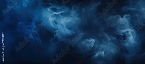Blue particle texture smoke background on dark background photo