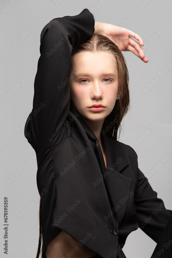 Portrait of a beautiful blonde girl with blue eyes and clear skin. A seventeen year old girl. Slavic appearance of a young beauty. Portrait of a beautiful blonde girl with blue eyes and clear skin. A seventeen year old girl. Slavic appearance of a young beauty.