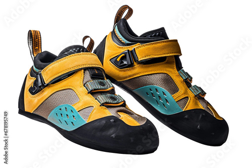 Climbing Shoes on White Background
