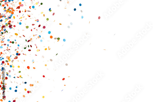 Confetti Falling on a transparent background