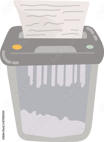 Paper shredder illustration