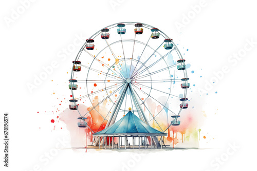 Ferris Wheel on a transparent background