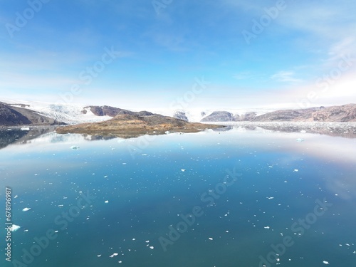 aerial view arctic ocean in greenland © murattellioglu