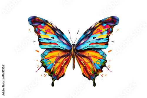 painted butterfly with wings
