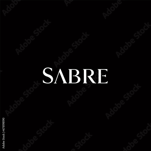 Sabre logo or wordmark design