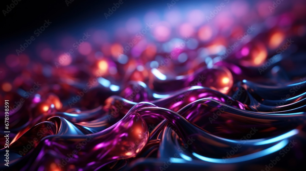 Abstract Neon background Glowing dynamic lines. abstract futuristic background with pink blue glowing neon moving high speed wave lines and bokeh lights.
