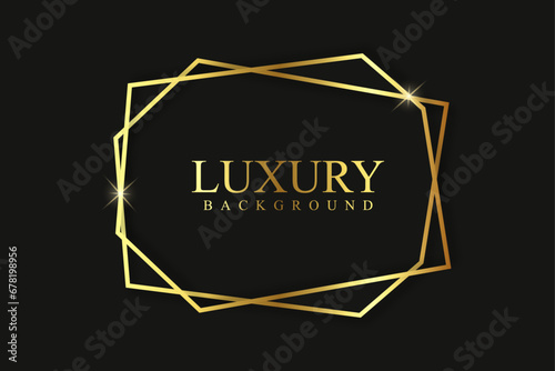 Abstract gold luxury frame background