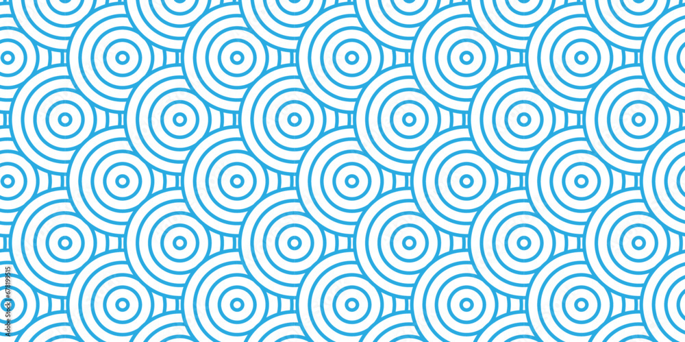 Seamless geometric ocean spiral pattern and abstract circle wave lines. blue seamless tile stripe geomatics overlapping create retro square line backdrop pattern background. Overlapping Pattern. Seamless geometric ocean spiral pattern and abstract circle wave lines. blue seamless tile stripe geomatics overlapping create retro square line backdrop pattern background. Overlapping Pattern.