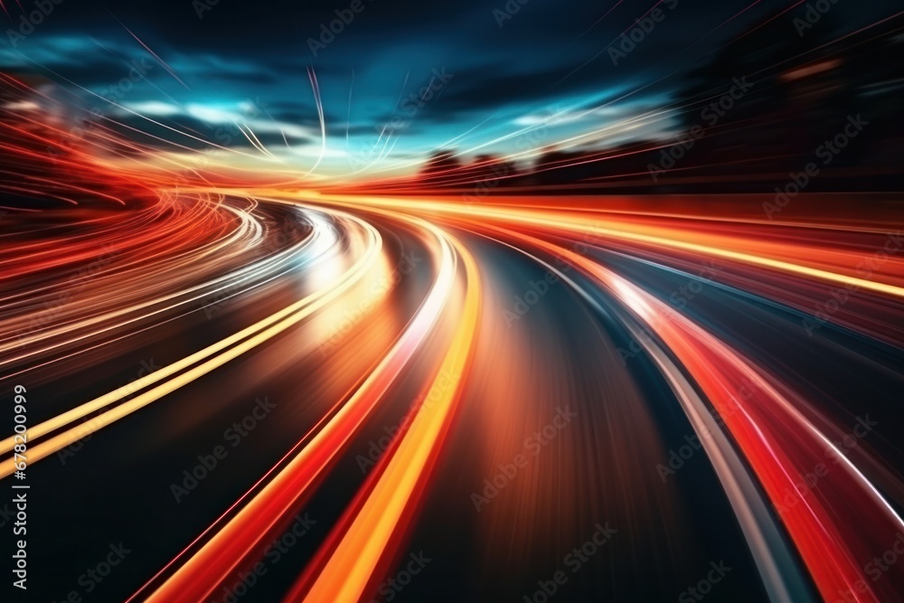 abstract speed car lights in motion abstract speed car lights in motion