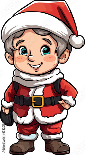 immagine carina di vari personaggi  nei panni di babbo natale 01