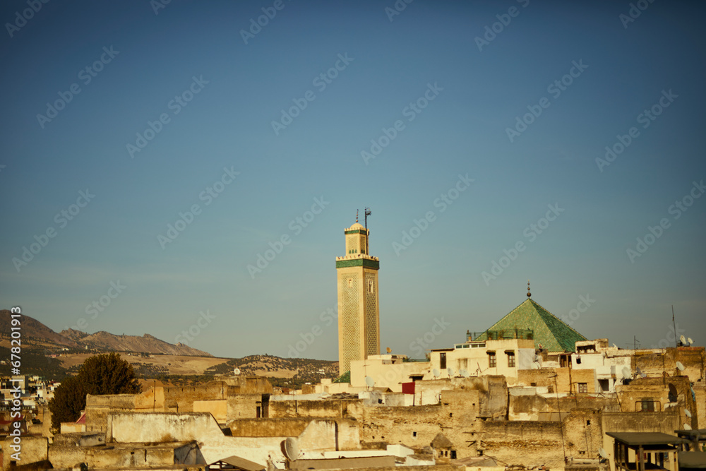 Tower above Medina in Fez