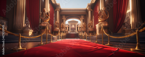 red carpet in night