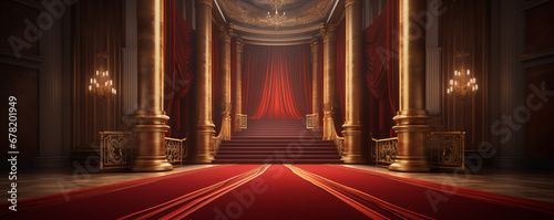 red carpet in night
