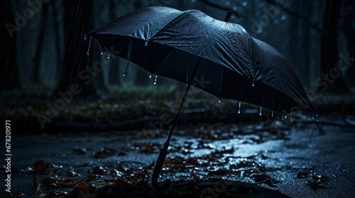 A black umbrella