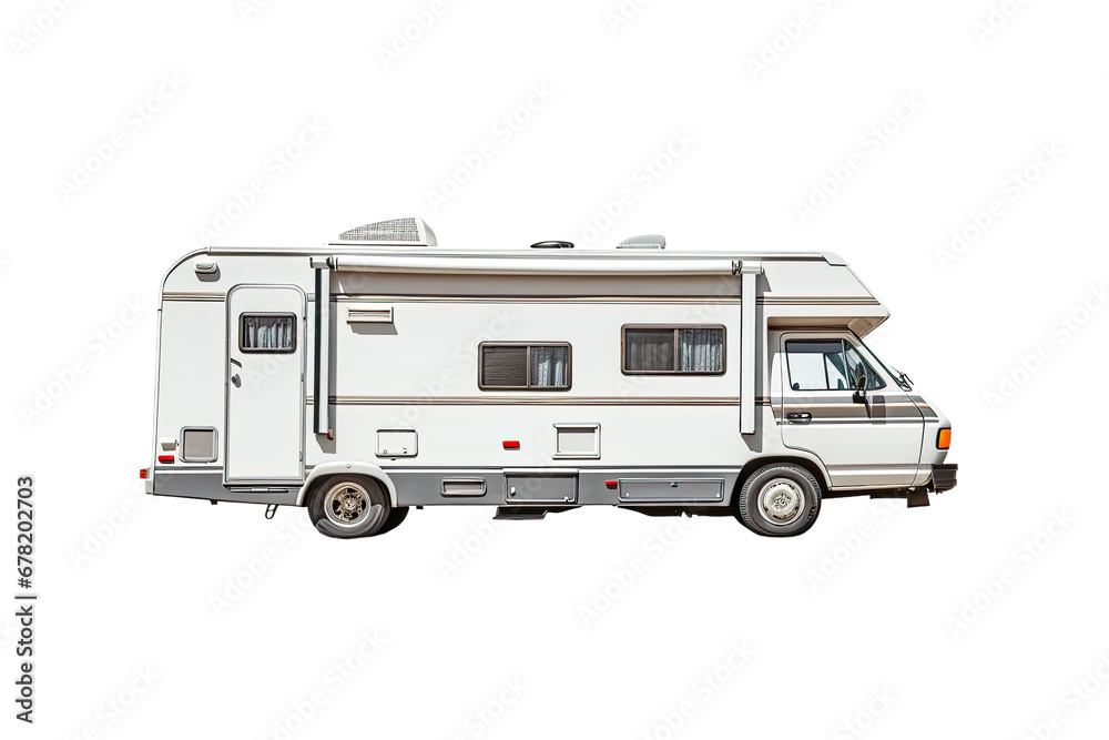 Realistic 8K Illustration of a Recreational Vehicle on Transparent Background, PNG, Generative Ai